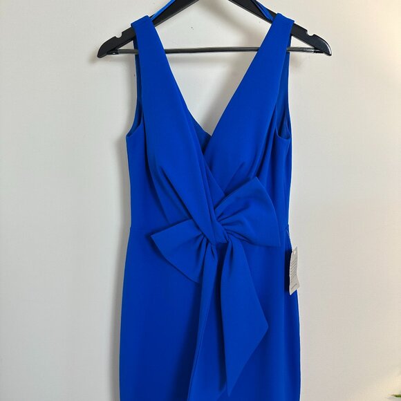 BETSY ADAM Sam Scuba Bow Maxi Dress Size US 8 - Picture 3 of 12
